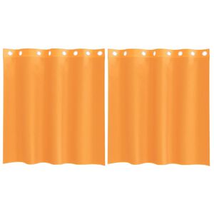 vidaXL Tende in Voile con Occhielli 2 pz Arancio 140x140 cm