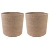vidaXL Set di Vasi per Piante 2 pcs Naturale &Oslash; 21 x 21 cm