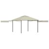 vidaXL Gazebo con Tetto Doppio Estendibile 3x3x2,75 m Crema 180 g/m&sup2;