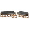 vidaXL Set di divani da esterno con cuscino 7 pcs Naturale e Antracite