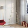 vidaXL Albero di Natale in metallo con supporto Oro 210 cm