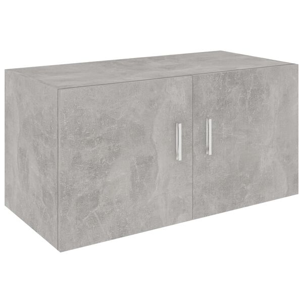vidaXL Armadietto Parete Grigio Cemento 80x39x40 cm Legno Multistrato