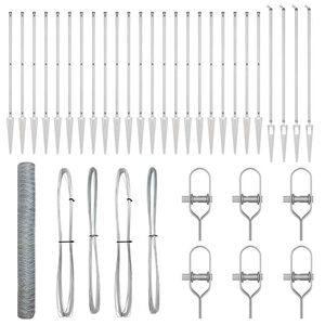 vidaXL Palo della recinzione Argento