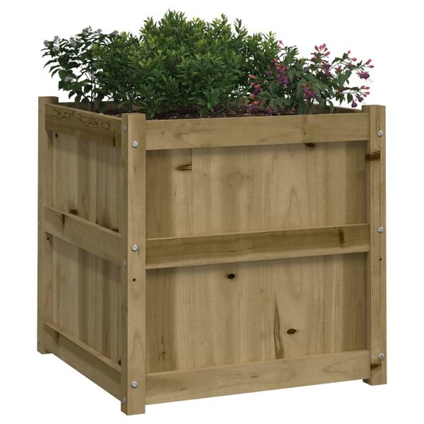 vidaXL Fioriera da Giardino 60x60x60 cm in Legno di Pino Impregnato