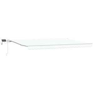 vidaXL Tenda retrattile Bianco 500 &times; 300 cm Tessuto e Alluminio