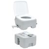 vidaXL Toilette da Campeggio Grigio e Bianco 41,5 x 36,5 x 42 cm