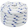 vidaXL Corda multiuso 40 mm 25 m Bianco e Blu PP