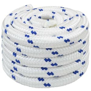 vidaXL Corda multiuso 40 mm 25 m Bianco e Blu PP