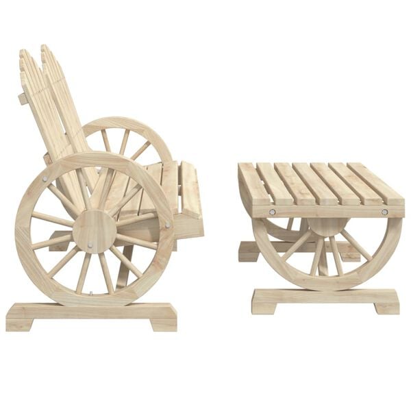vidaXL Set Salotto da Giardino 2 pz in Legno Massello di Abete