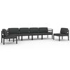 vidaXL Set Divani da Giardino 6 pz con Cuscini in Alluminio Antracite