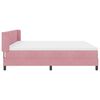 vidaXL Letto a molle con materasso Rosa 200 x 200 cm Velluto