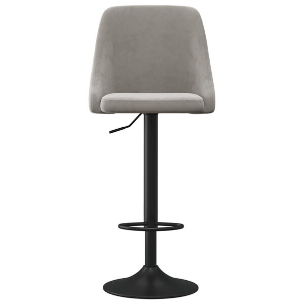 vidaXL Sgabelli da Bar 2 pz Grigio Chiaro in Velluto