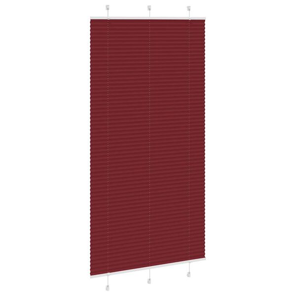 vidaXL Tenda Plissettata Rosso Bordeaux 110x200 cm Larghezza Tessuto