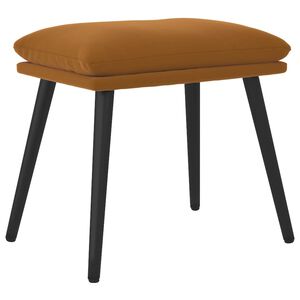 vidaXL Poggiapiedi Marrone 45x29,5x35 cm in Velluto
