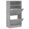 vidaXL Scarpiera Grigio Cemento 60x34x116 cm in Legno Multistrato
