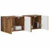 vidaXL Mobile TV da parete 2 pcs Legno vecchio 59,5 x 31 x 40 cm