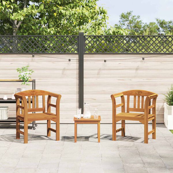 vidaXL Set da giardino con divano a rosa 3 pcs