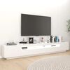 vidaXL Mobile Porta TV con Luci LED Bianco 260x35x40 cm