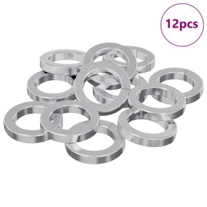 vidaXL Dado a Molla 12 pcs Bianco 13 x 1 mm Ferro