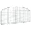 vidaXL Cesto Gabbione ad Arco 200x30x80/100 cm Ferro Zincato