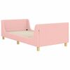 vidaXL Struttura letto bambini con testata Rosa 90 x 200 cm Boucl&eacute;