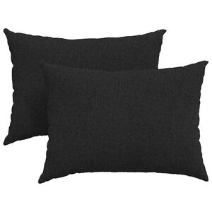 vidaXL Cuscini da Divano 2 pcs Nero 70 x 50 cm Tessuto