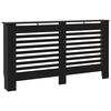 vidaXL Copertura per Radiatore Nera 152x19x81,5 cm in MDF