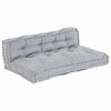 vidaXL Cuscino per Divano Pallet 2 pcs Grigio 120 x 80 x 38 cm Tessuto