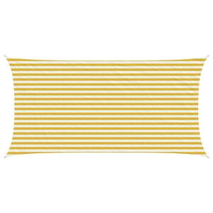 vidaXL Telo Ombra 2,5 x 4,5 m HDPE Rettangolare Giallo e Bianco