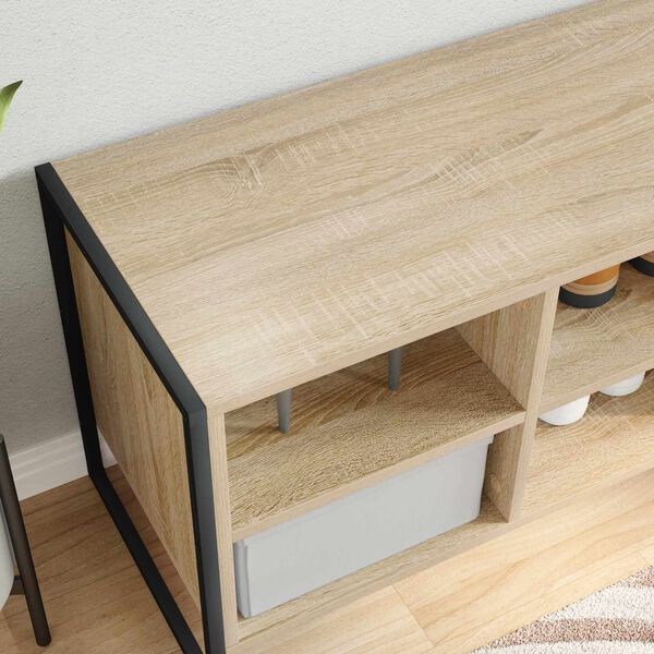 vidaXL Mobile per scarpe Sonoma 60 x 35 x 44 cm Legno multistrato