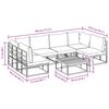 vidaXL Set Divano da Giardino con cuscino 7 pcs Nero Alluminio