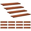 vidaXL Tappeti per scale 16 pz 120 x 30 x 2 cm Marrone