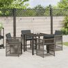 vidaXL Set da Pranzo per Giardino 5 pcs Grigio polyrattan