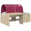 vidaXL Letto con Tunnel 3 pz Rovere Sonoma e Rosso
