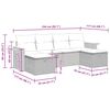vidaXL Set Divano da Giardino 6 pz con Cuscini Grigio in Polyrattan