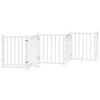 vidaXL Cancello Cani Porta Pieghevole Bianco 12 Pannelli 600 cm Pioppo