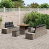 vidaXL Set Divano da Giardino con cuscino 8 pcs Grigio Poly Rattan