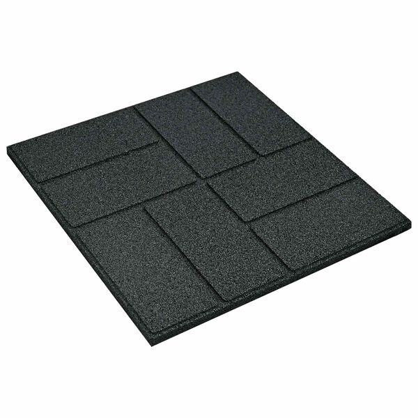 vidaXL Pietra da Passo 6 pcs Nero 40,5 x 40,5 x 2 cm Gomma