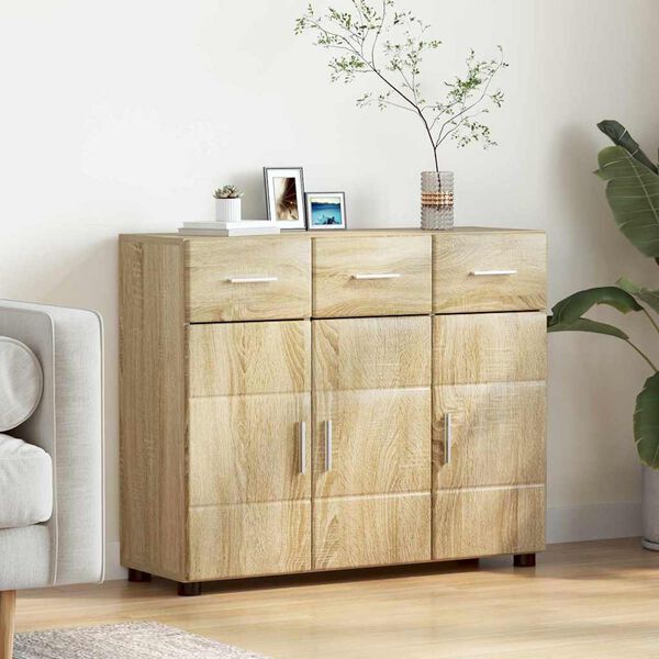 vidaXL Credenza con porta FLORIN Rovere Sonoma 88,5 x 30,5 x 73 cm
