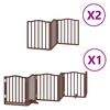 vidaXL Cancello Cani Porta Pieghevole Marrone 12 Pannelli 600cm Pioppo