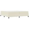 vidaXL Struttura del letto con materasso Crema 200 x 200 cm Tessuto