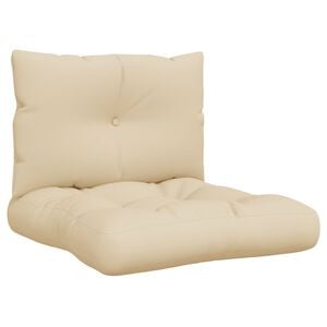 vidaXL Cuscini per Pallet 2 pz Beige in Tessuto