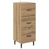 vidaXL Credenza rovere artigianale 34 x 34,5 x 90 cm