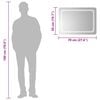 vidaXL Specchio da Bagno con Luci LED 70x50 cm