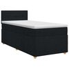 vidaXL Letto box spring con materasso Nero 80 x 200 cm Tessuto