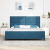 vidaXL Letto a molle con testiera Blu Scuro 200 x 200 cm Velluto