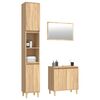 vidaXL Set Mobili da Bagno 3 pz Rovere Sonoma in Legno Multistrato