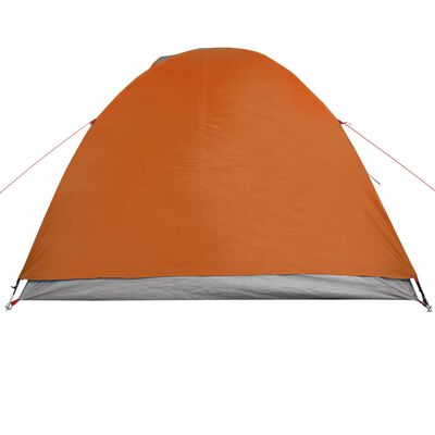 vidaXL Tenda da Campeggio a Cupola 4 Persone Grigio e Arancione