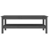 vidaXL Tavolino da Salotto Grigio 110x50x40 cm Legno Massello di Pino