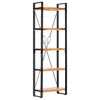 vidaXL Libreria a 5 Ripiani 60x30x180 cm in Legno Massello di Acacia